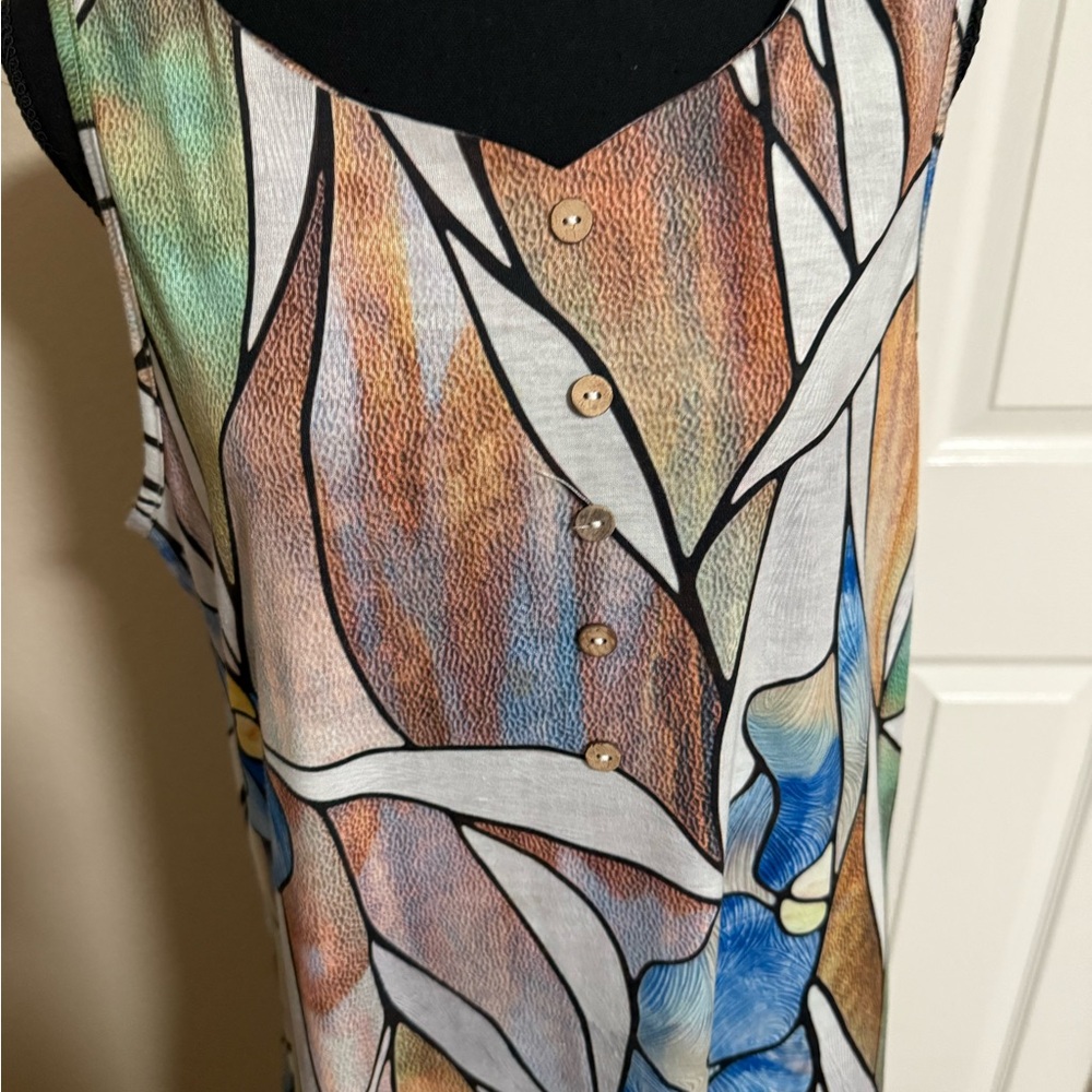 MISSLOOK Multicolor Abstract Top - Picture 3 of 6